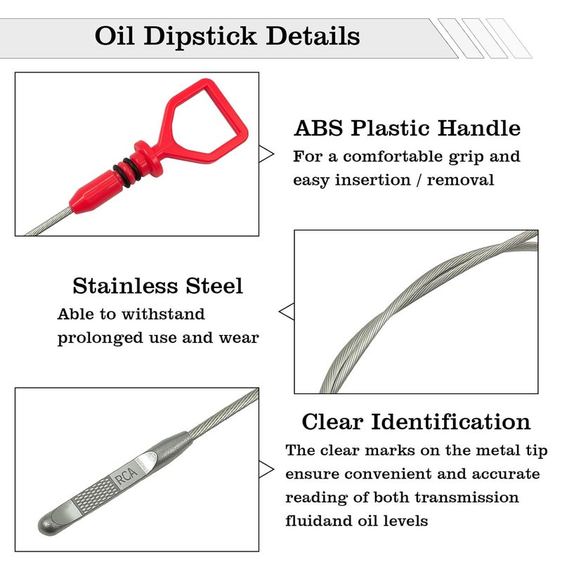 FBLOWMOD 15650RCAA02 Engine Oil Dipstick Indicator, Compatible with Honda Accord Crosstour Odyssey Pilot Ridgeline Acura RDX MDX RL TL TSX ZDX Engine Oil Fluid Level Dip Stick Replace 917387 - Image 4